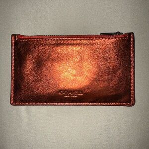 Coach Copper Leather Card Case